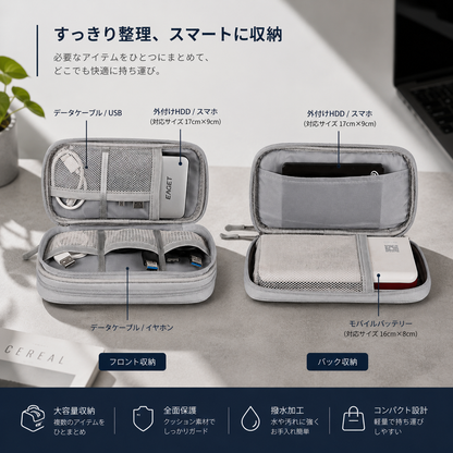 CarryVault Pro™ | 持ち運ぶ・整理する ガジェット収納ポーチ
