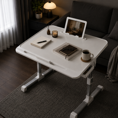 FlexDesk Pro™｜高さ調整・角度調整・収納・USB搭載 オールインワンベッドデスク