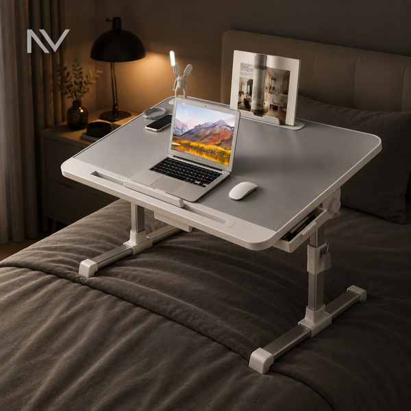 FlexDesk Pro™｜高さ調整・角度調整・収納・USB搭載 オールインワンベッドデスク
